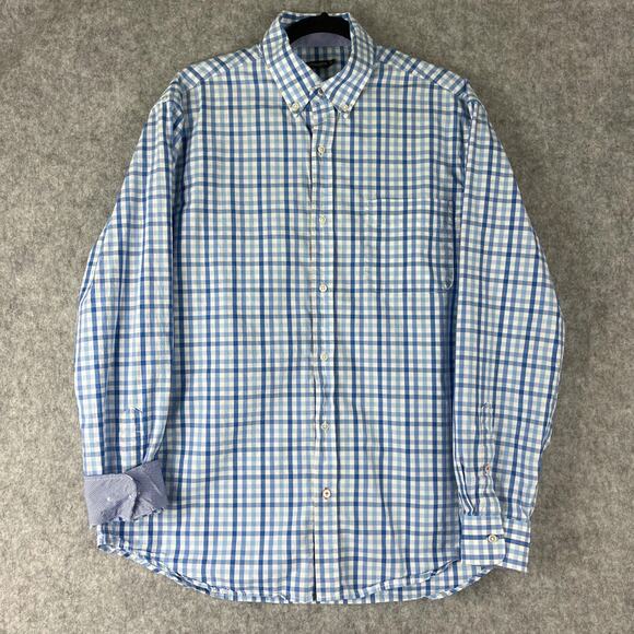 J McLaughlin Shirt Lot of 3 Mens Medium Check Plaid Button Up Cotton Flip Cuff - Picture 3 of 16